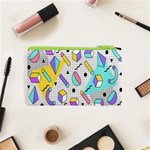 Tridimensional Pastel Shapes Background Memphis Style Cosmetic Bag (XS) Back