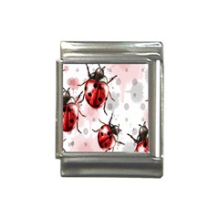 Ladybugs Pattern Texture Watercolor Italian Charm (13mm) by Bedest