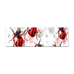 Ladybugs Pattern Texture Watercolor Sticker (bumper) by Bedest