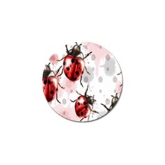 Ladybugs Pattern Texture Watercolor Golf Ball Marker (4 Pack) by Bedest