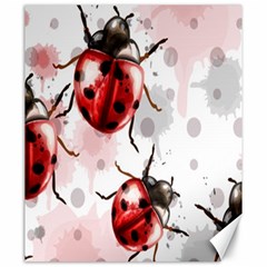 Ladybugs Pattern Texture Watercolor Canvas 20  X 24  by Bedest