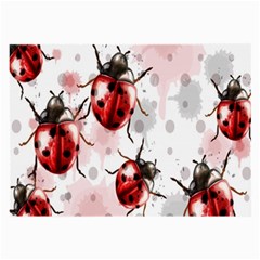 Ladybugs Pattern Texture Watercolor Large Glasses Cloth by Bedest