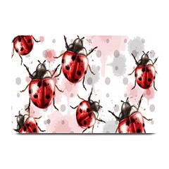 Ladybugs Pattern Texture Watercolor Plate Mats by Bedest