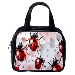 Ladybugs Pattern Texture Watercolor Classic Handbag (one Side) by Bedest