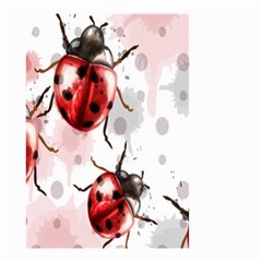 Ladybugs Pattern Texture Watercolor Small Garden Flag (two Sides) by Bedest