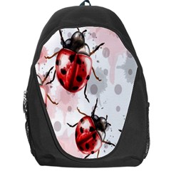 Ladybugs Pattern Texture Watercolor Backpack Bag by Bedest