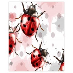 Ladybugs Pattern Texture Watercolor Drawstring Bag (small) by Bedest