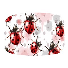 Ladybugs Pattern Texture Watercolor Mini Square Pill Box by Bedest