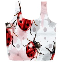 Ladybugs Pattern Texture Watercolor Full Print Recycle Bag (xxl) by Bedest