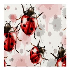 Ladybugs Pattern Texture Watercolor Banner And Sign 4  X 4  by Bedest