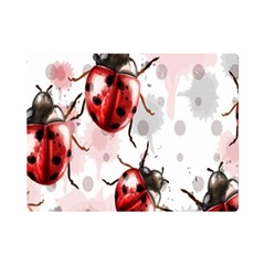 Ladybugs Pattern Texture Watercolor Premium Plush Fleece Blanket (mini) by Bedest