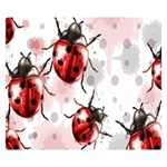 Ladybugs Pattern Texture Watercolor Premium Plush Fleece Blanket (Small) 50 x40  Blanket Front