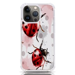 Ladybugs Pattern Texture Watercolor Iphone 13 Pro Tpu Uv Print Case by Bedest