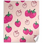 Seamless Strawberry Fruit Pattern Background Canvas 20  x 24  19.57 x23.15  Canvas - 1