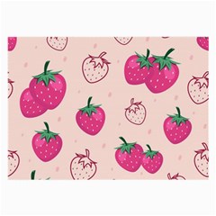 Seamless Strawberry Fruit Pattern Background Large Glasses Cloth (2 Sides) by Bedest