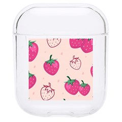 Seamless Strawberry Fruit Pattern Background Hard Pc Airpods 1/2 Case by Bedest