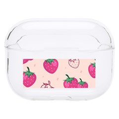 Seamless Strawberry Fruit Pattern Background Hard Pc Airpods Pro Case by Bedest