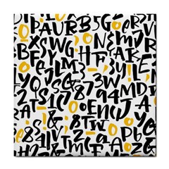 Letters Pattern Tile Coaster by Bedest