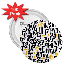 Letters Pattern 2 25  Buttons (100 Pack)  by Bedest