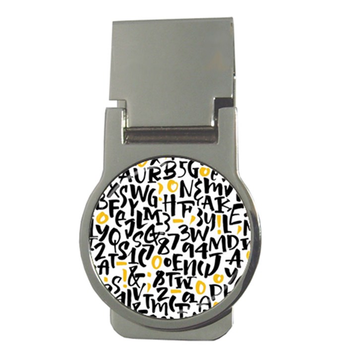 Letters Pattern Money Clips (Round) 