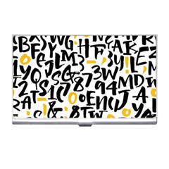 Letters Pattern Business Card Holder by Bedest