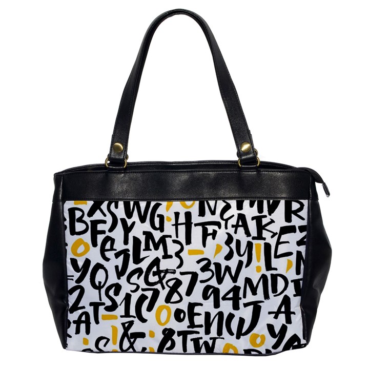 Letters Pattern Oversize Office Handbag