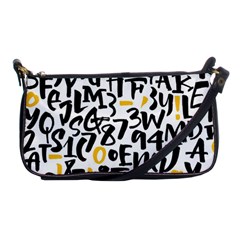 Letters Pattern Shoulder Clutch Bag