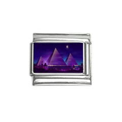 Egyptian Pyramids Night Landscape Cartoon Italian Charm (9mm)