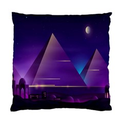 Egyptian Pyramids Night Landscape Cartoon Standard Cushion Case (two Sides) by Bedest