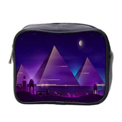 Egyptian Pyramids Night Landscape Cartoon Mini Toiletries Bag (two Sides) by Bedest