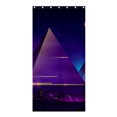 Egyptian Pyramids Night Landscape Cartoon Shower Curtain 36  X 72  (stall)  by Bedest