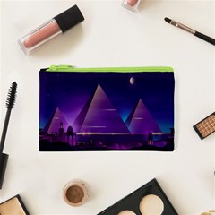 Egyptian Pyramids Night Landscape Cartoon Cosmetic Bag (xs) by Bedest