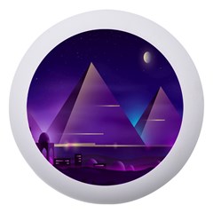 Egyptian Pyramids Night Landscape Cartoon Dento Box With Mirror