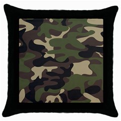 Texture Military Camouflage Repeats Seamless Army Green Hunting Throw Pillow Case (black) by Bedest