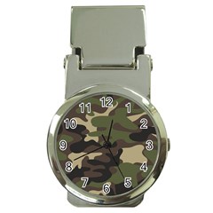 Texture Military Camouflage Repeats Seamless Army Green Hunting Money Clip Watches by Bedest