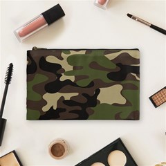 Texture Military Camouflage Repeats Seamless Army Green Hunting Cosmetic Bag (medium) by Bedest