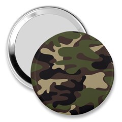 Texture Military Camouflage Repeats Seamless Army Green Hunting 3  Handbag Mirrors by Bedest