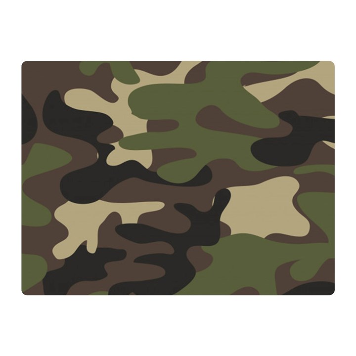 Texture Military Camouflage Repeats Seamless Army Green Hunting Two Sides Premium Plush Fleece Blanket (Mini)