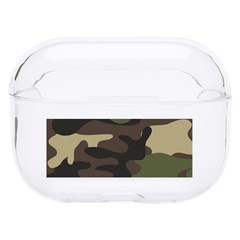 Texture Military Camouflage Repeats Seamless Army Green Hunting Hard Pc Airpods Pro Case by Bedest