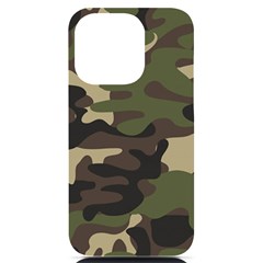 Texture Military Camouflage Repeats Seamless Army Green Hunting Iphone 14 Pro Black Uv Print Case by Bedest