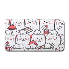 Cute Cat Chef Cooking Seamless Pattern Cartoon Medium Bar Mat by Bedest