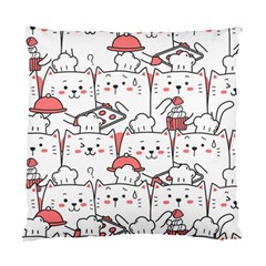 Cute Cat Chef Cooking Seamless Pattern Cartoon Standard Cushion Case (two Sides) by Bedest