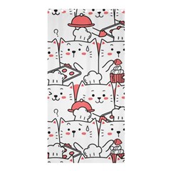 Cute Cat Chef Cooking Seamless Pattern Cartoon Shower Curtain 36  X 72  (stall)  by Bedest