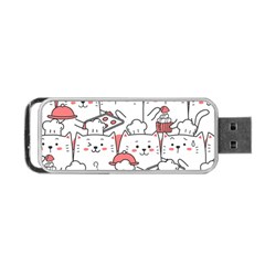 Cute Cat Chef Cooking Seamless Pattern Cartoon Portable Usb Flash (two Sides) by Bedest