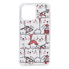 Cute Cat Chef Cooking Seamless Pattern Cartoon Iphone 14 Pro Max Tpu Uv Print Case by Bedest