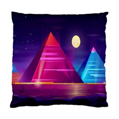 Egyptian Pyramids Night Landscape Cartoon Art Standard Cushion Case (two Sides) by Bedest