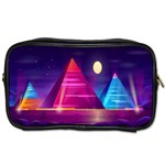 Egyptian Pyramids Night Landscape Cartoon Art Toiletries Bag (One Side) Front