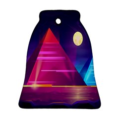 Egyptian Pyramids Night Landscape Cartoon Art Ornament (bell) by Bedest