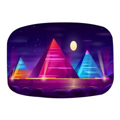 Egyptian Pyramids Night Landscape Cartoon Art Mini Square Pill Box by Bedest