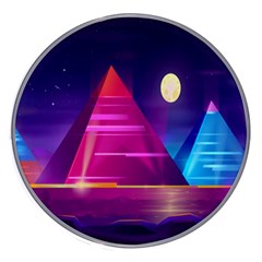 Egyptian Pyramids Night Landscape Cartoon Art Wireless Fast Charger(white)